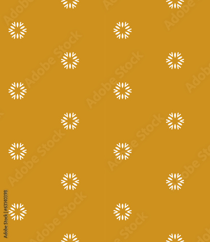 Yellow seamless pattern with flowers
