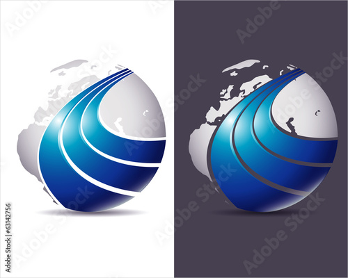 globe blue icon