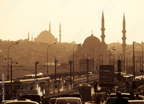 Canvas Print Mosques silhouettes