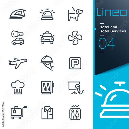 Lineo - Hotel and Hotel Services outline icons