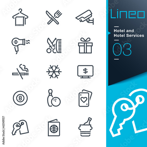 Lineo - Hotel and Hotel Services outline icons