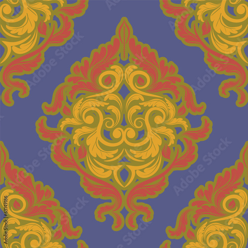 vector seamless backdrop. damask pattern. flower wallpaper