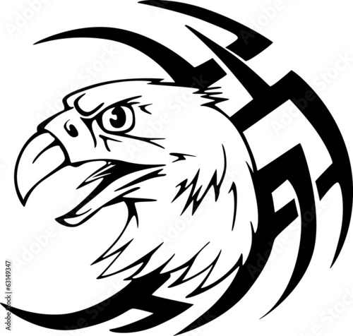 Predator eagle head tattoo