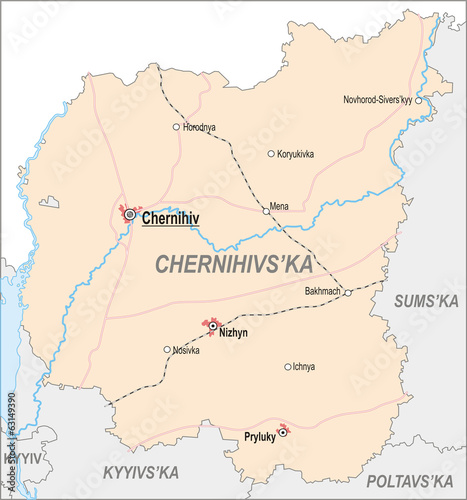 Map of Chernihiv Oblast