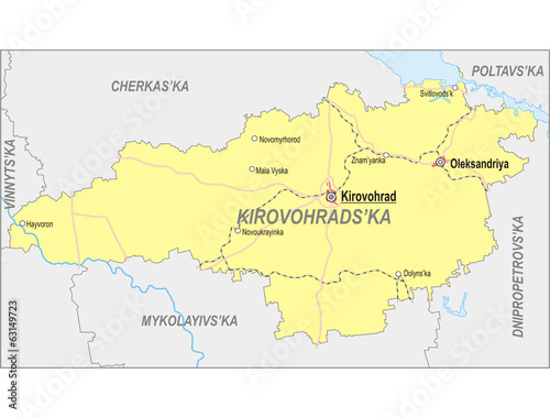 Map of Kirovohrad Oblast