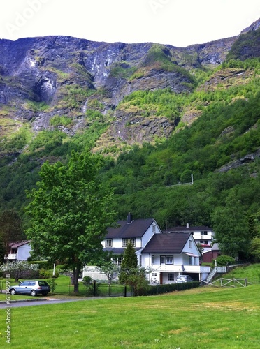 House near mountains, Norway
