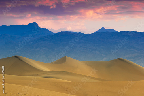 Twilight at Mesquite Flat Sand Dunes  Death Valley  California
