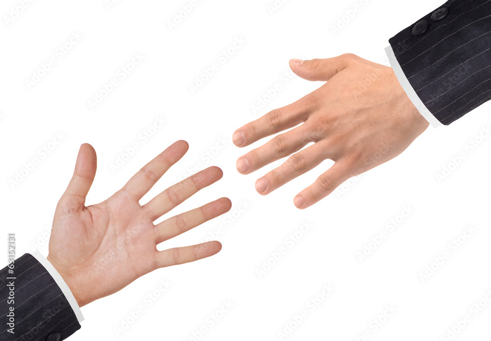 Handshakings isolated on white Conceptual photo of teamwork Handshakings isolated on white Conceptual photo of teamwork