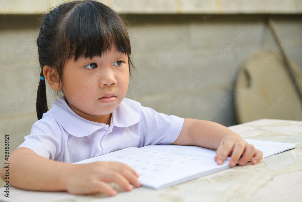 Asian cute student usually boring homework time. Asian cute student usually boring homework time.