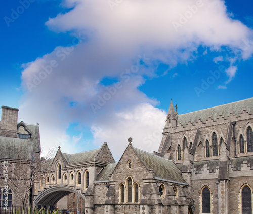 Canvas Print Christ Church Cathedral in Dublin, Ireland in winter