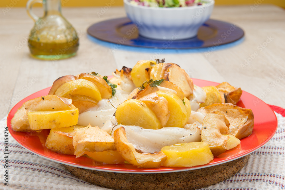 Seppie ripiene con patate e mele renette Seppie ripiene con patate e mele renette