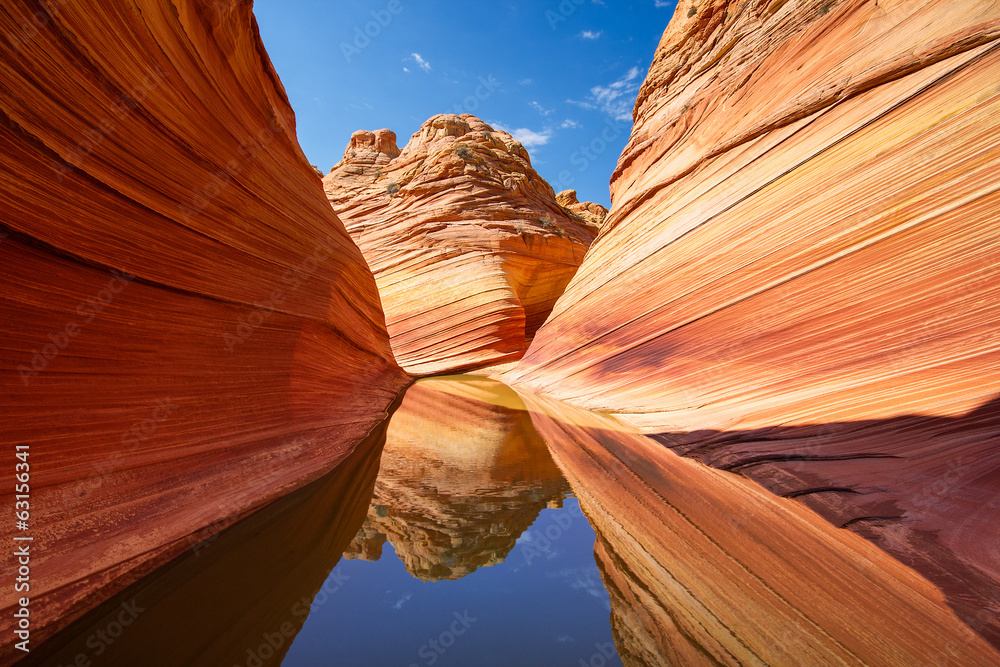 Wall Mural The Wave in Arizona, reflections