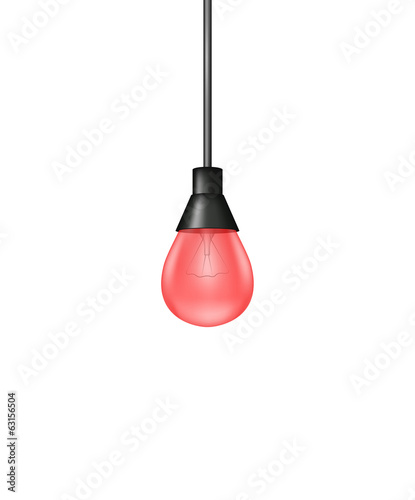 Hanging light bulb