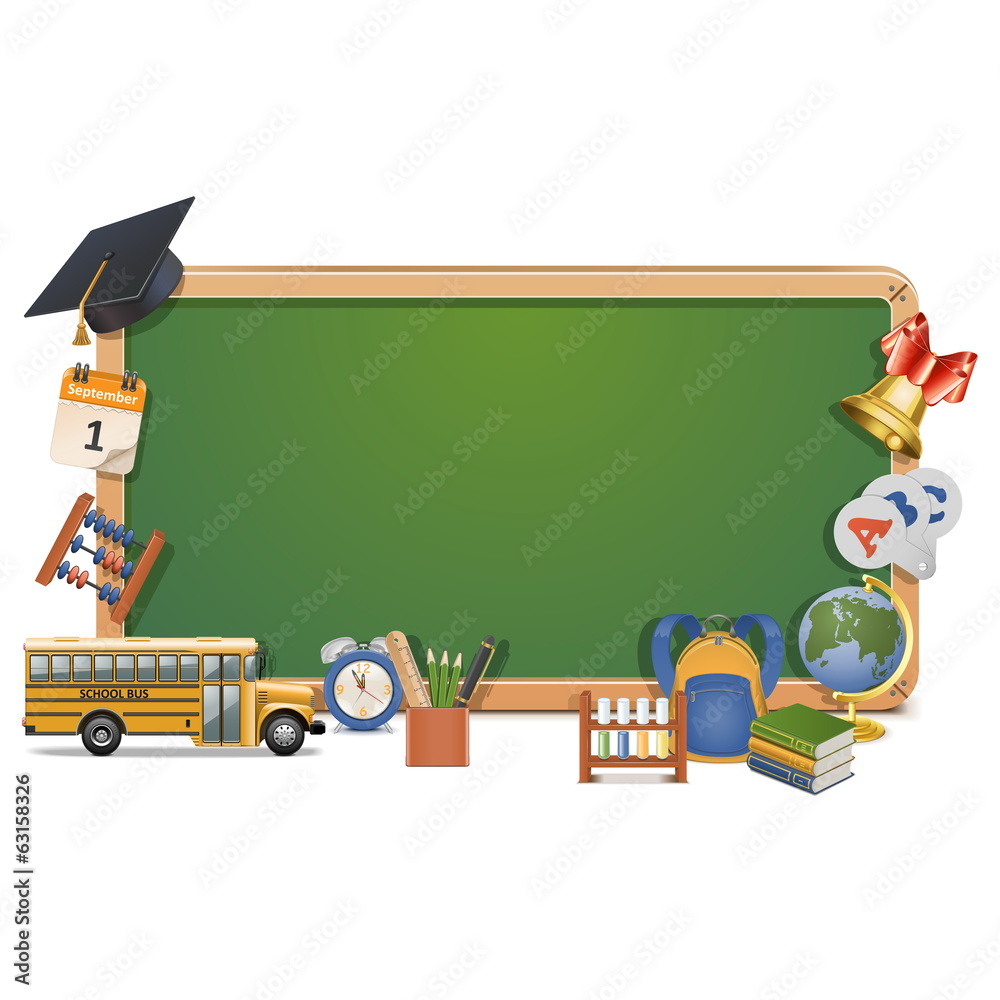 Fototapeta premium Vector Schooling Board