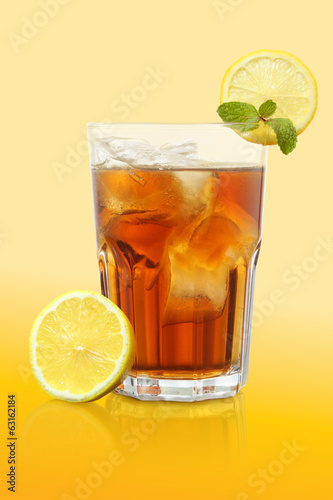 ice tea and lemon mix honey very fresh