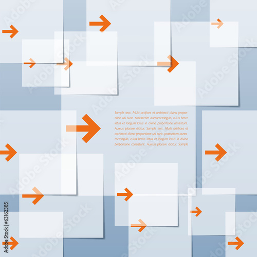 Infographics　Printed arrows on tracing paper