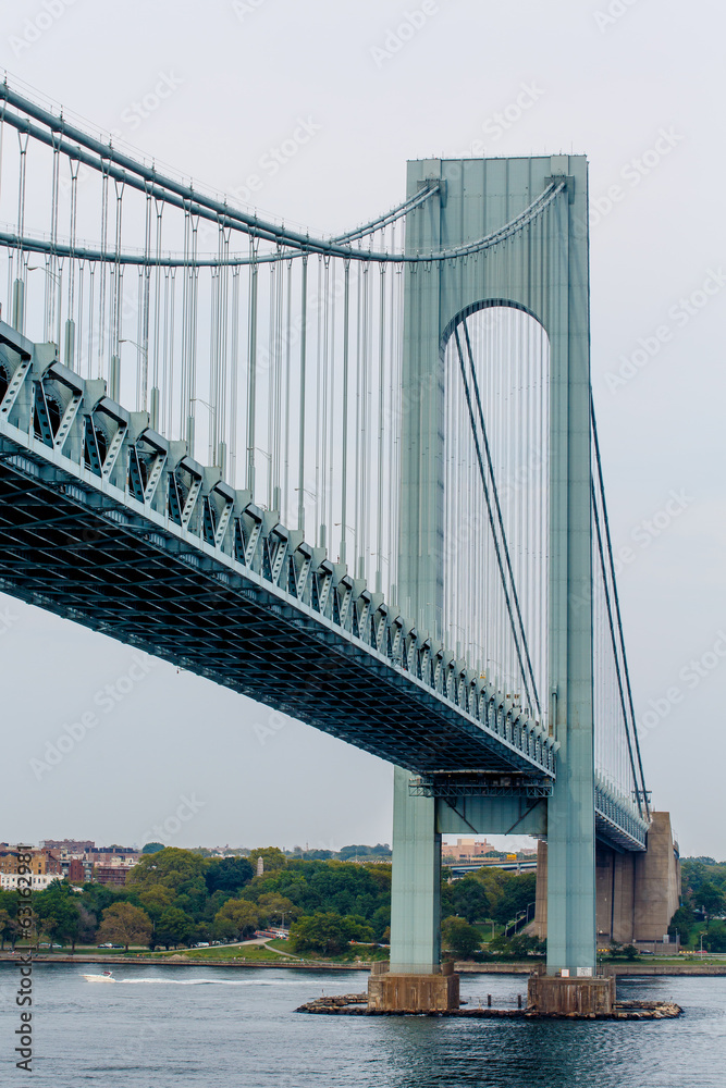 Fototapeta premium Blue Steel Suspension Bridge