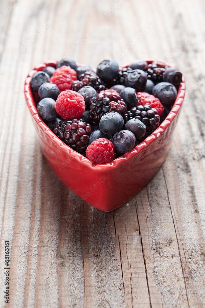 Heart of red fruit. Heart of red fruit.