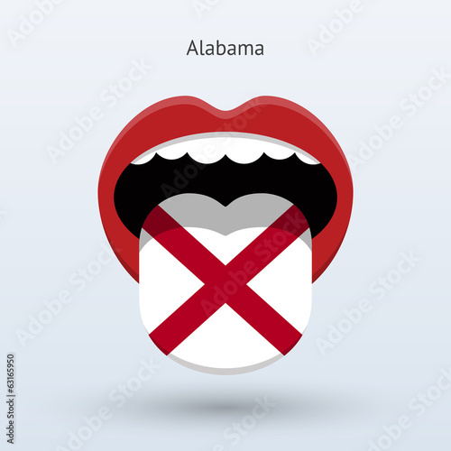 Electoral vote of Alabama. Abstract mouth.