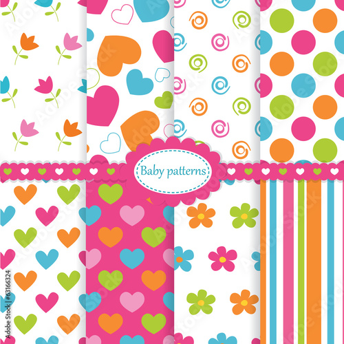 Set of baby patterns