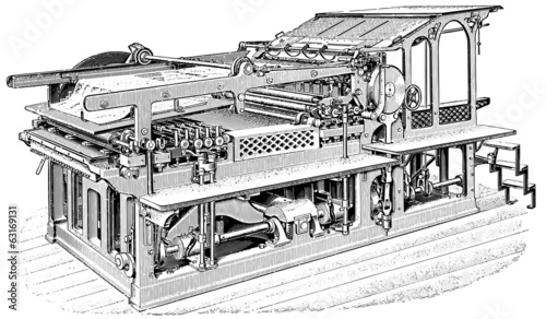 Printing press. Chromotypograph