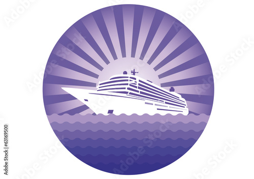 Emblem with cruise liner