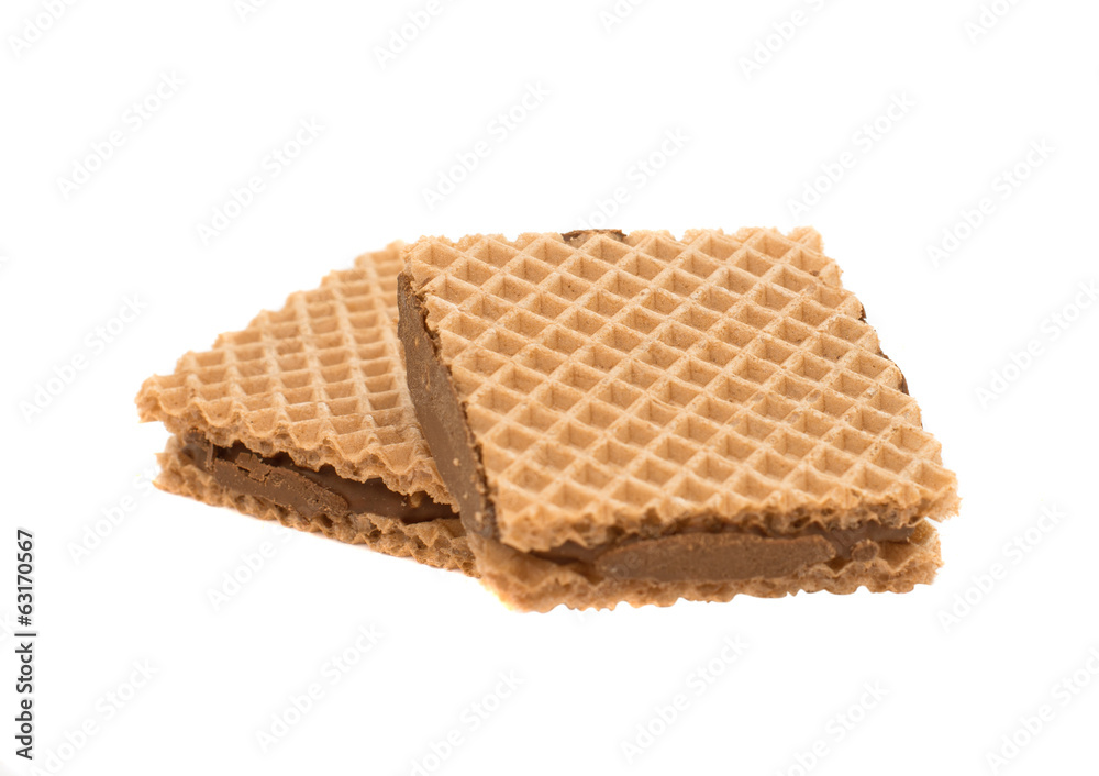 chocolate waffles isolated chocolate waffles isolated