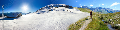 Panoramica inverno estate in montagna photo