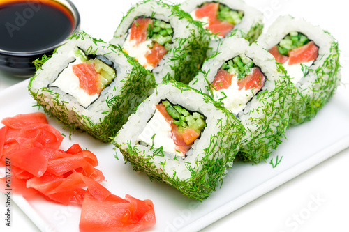 Japanese cuisine - rolls closeup