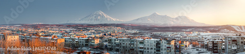 Petropavlovsk-Kamchatsky cityscape. Far East, Russia photo