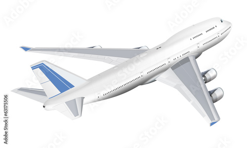 Jumbo Jet, Passagierföugzeug, freigestellt