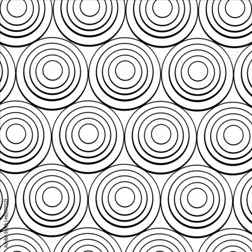 concentric black rings on a white background