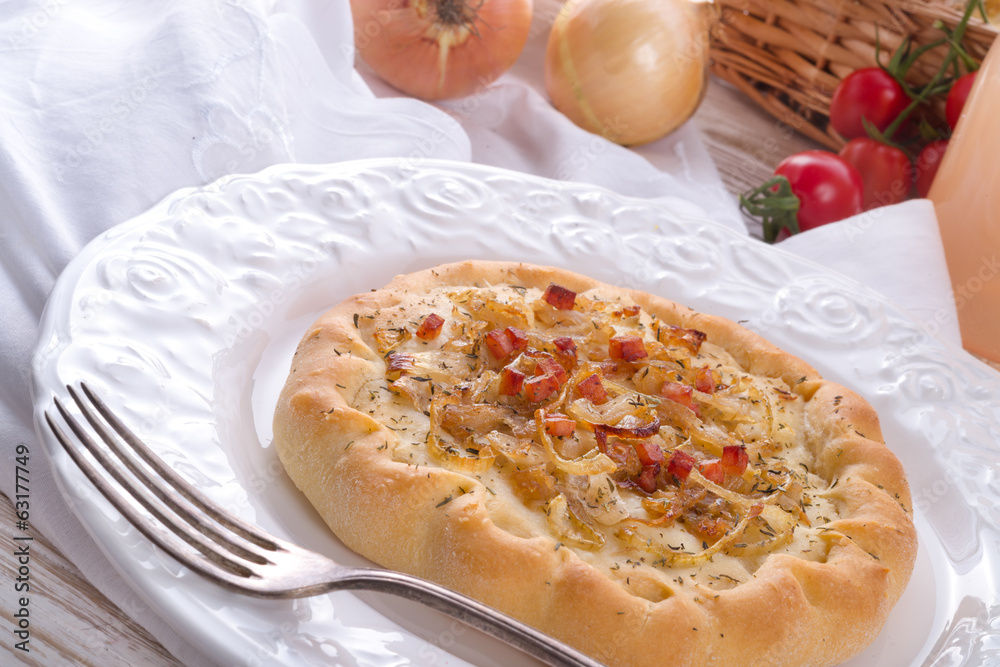 Onion tart and Federweisser(Nouveau) Onion tart and Federweisser(Nouveau)