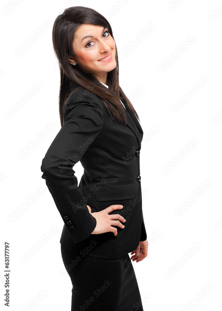 Smiling businesswoman isolated on white Smiling businesswoman isolated on white