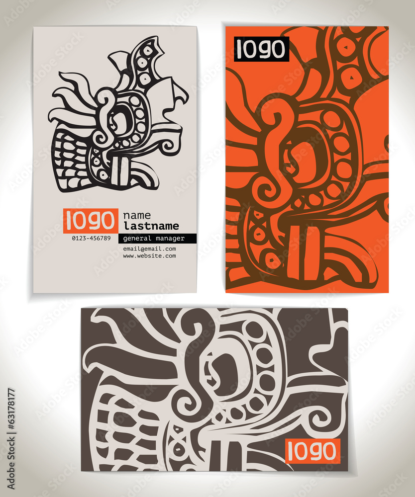 Obraz premium Ancient Business card design