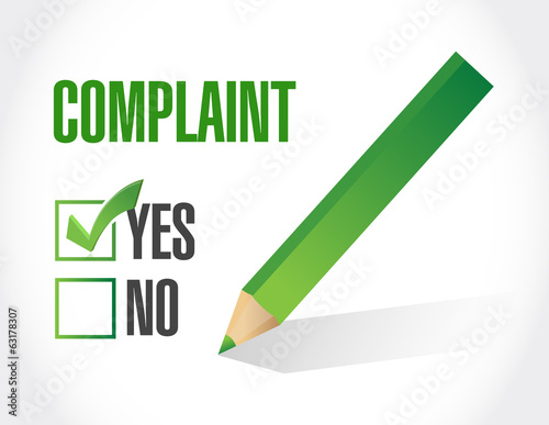 complaint check mark illustration design