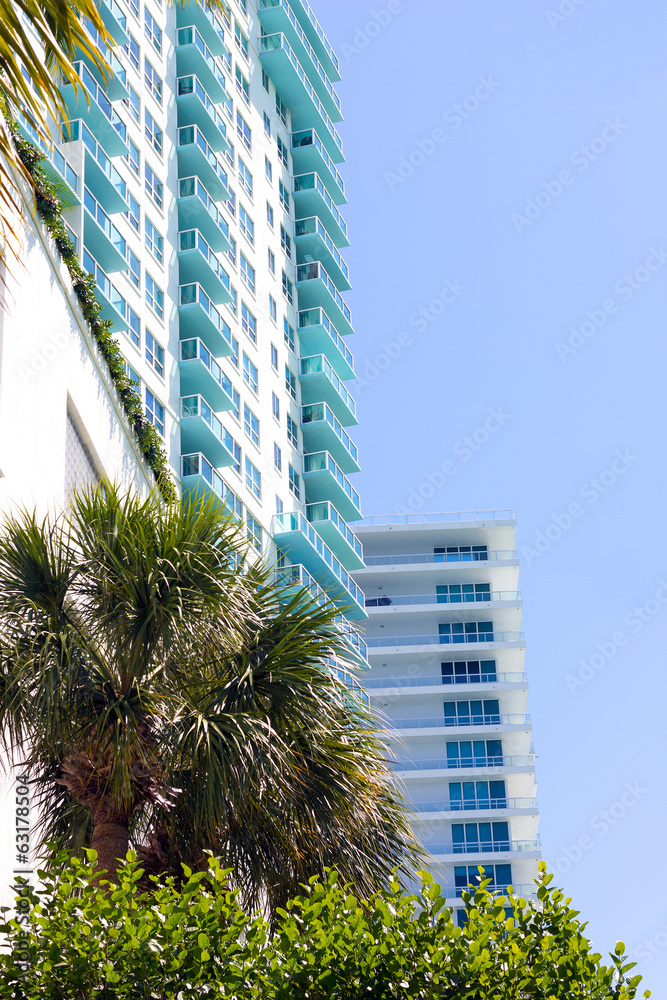Fototapeta premium Architecture details of building in Miami Beach, Florida.