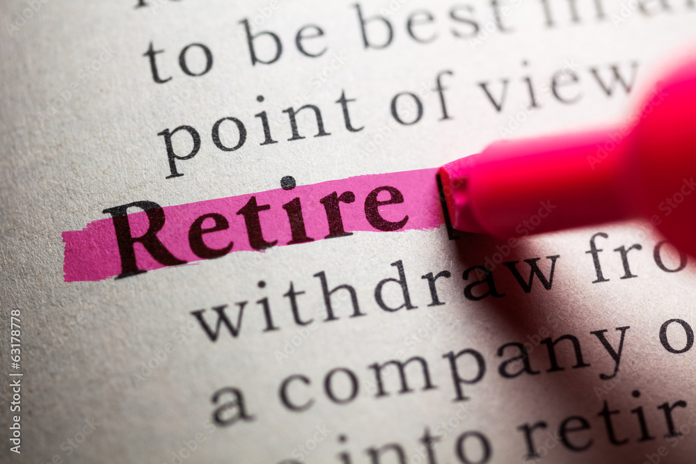 Naklejka premium retire