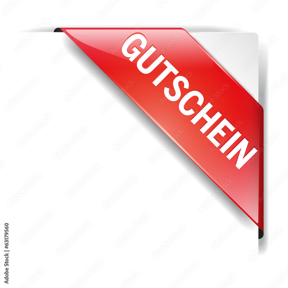 Banderole gutschein rot Banderole gutschein rot