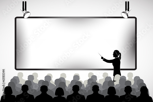 silhouette of a businessman holding training