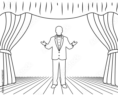 actor on a scene