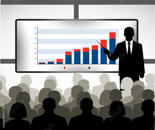 silhouette of a businessman holding training