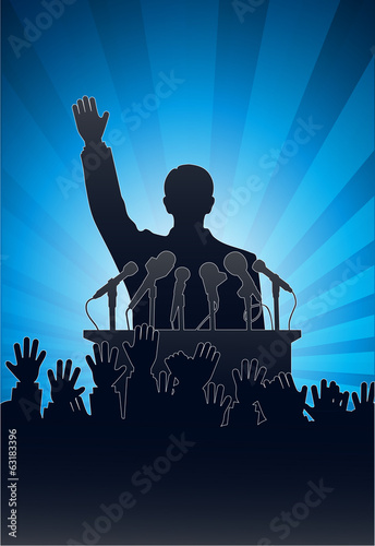 silhouette of the person among public