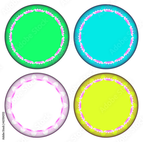 Pink Marvel of Peru circle frame