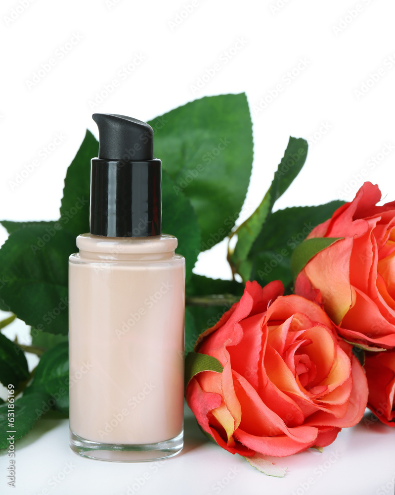 Foundation cream isolated on white Foundation cream isolated on white