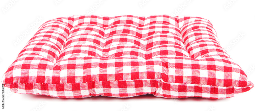 Square pillow isolated on white