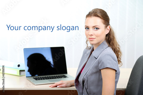 Woman in office at workplace