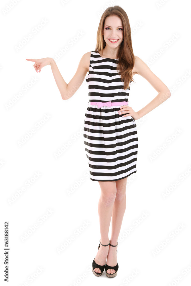 Beautiful young woman isolated on white Beautiful young woman isolated on white