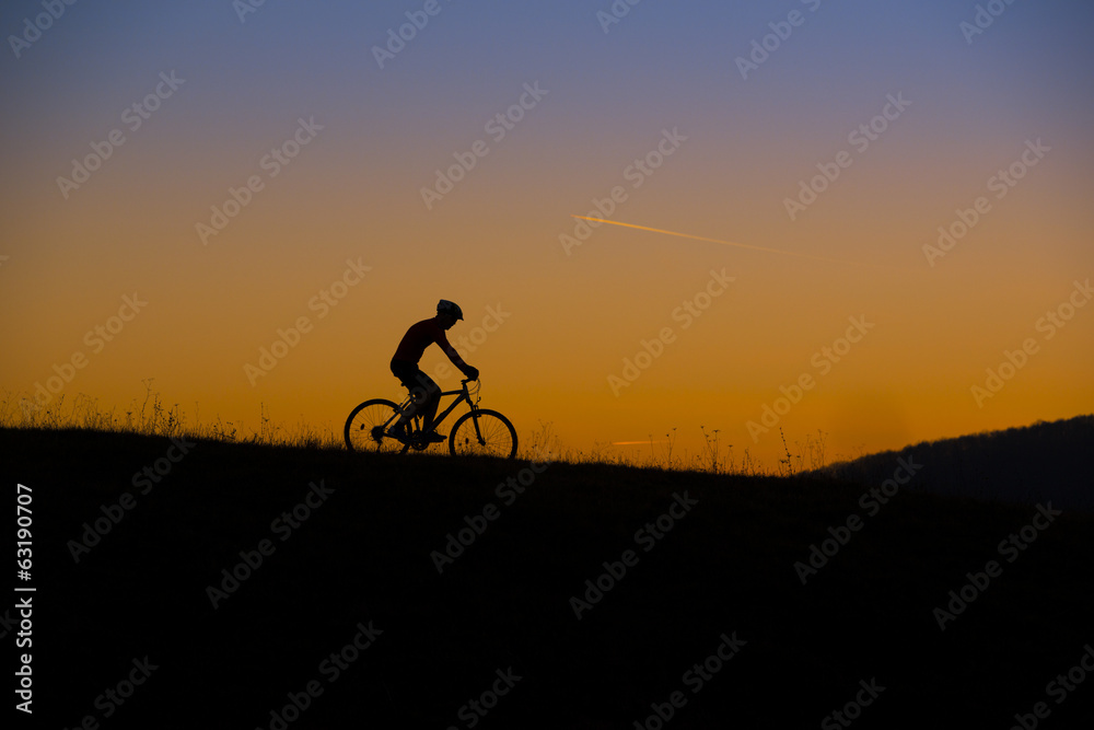 Obraz premium Mountain biker