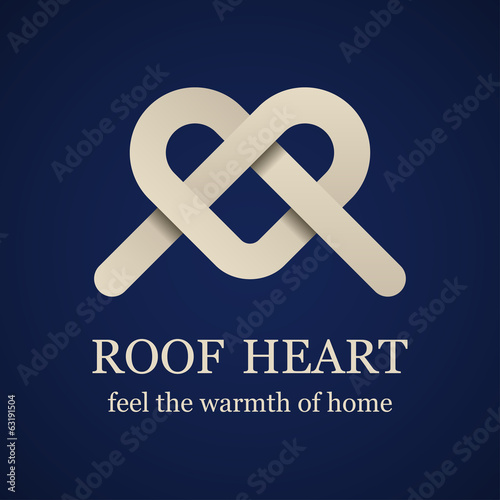 vector abstract roof heart symbol